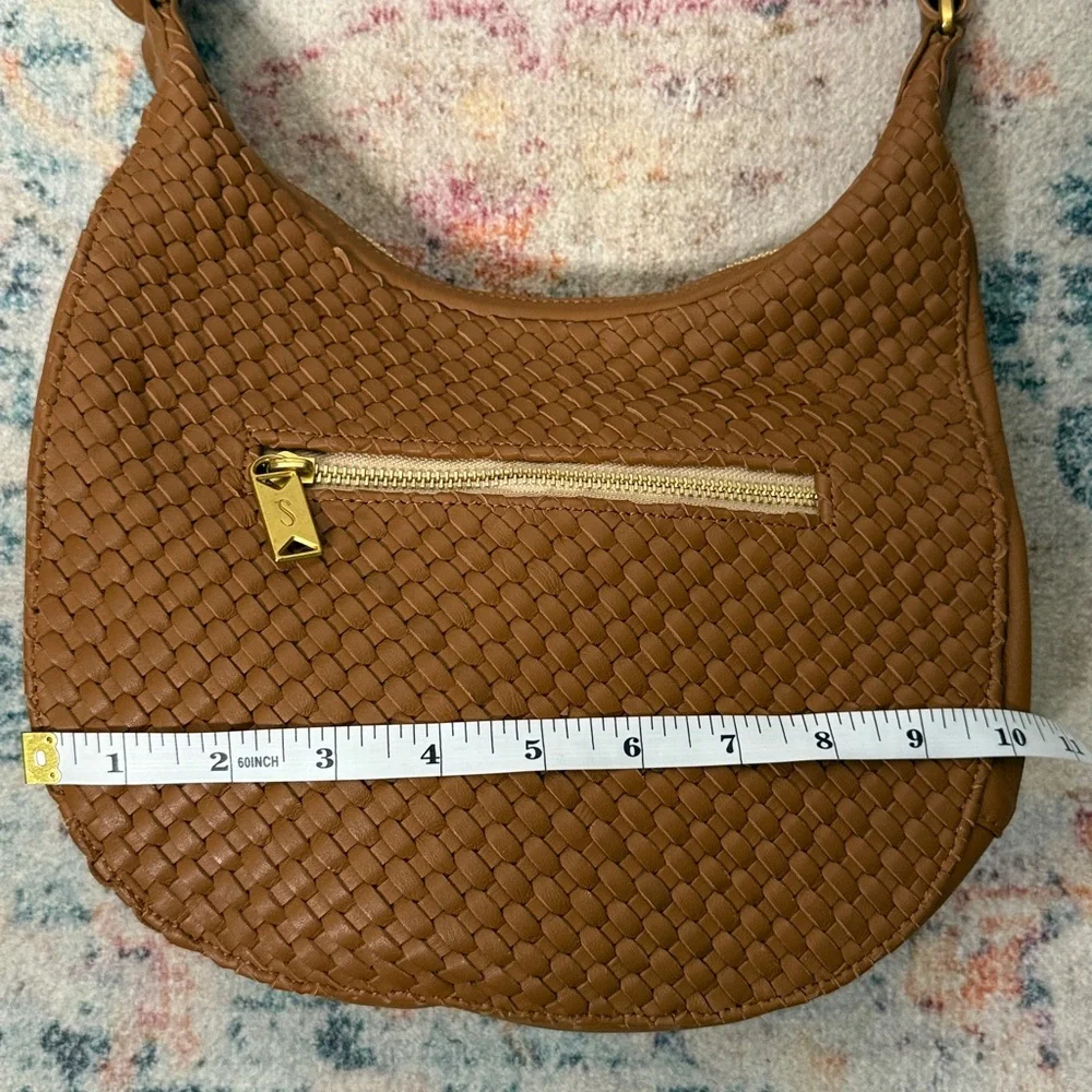 Sseko Tan Woven Leather Shoulder Bag